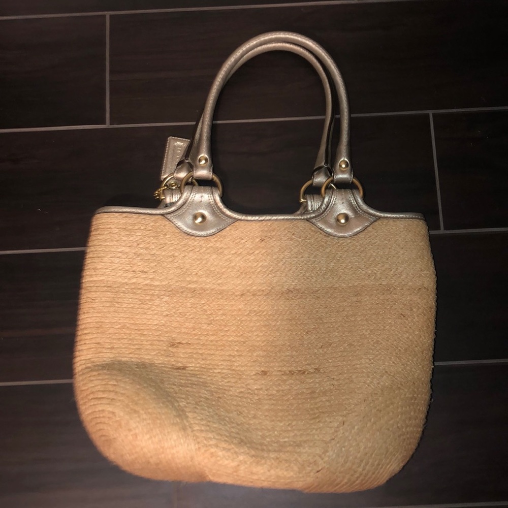 Coach Wicker Metallic Purse - Picture 2 of 4